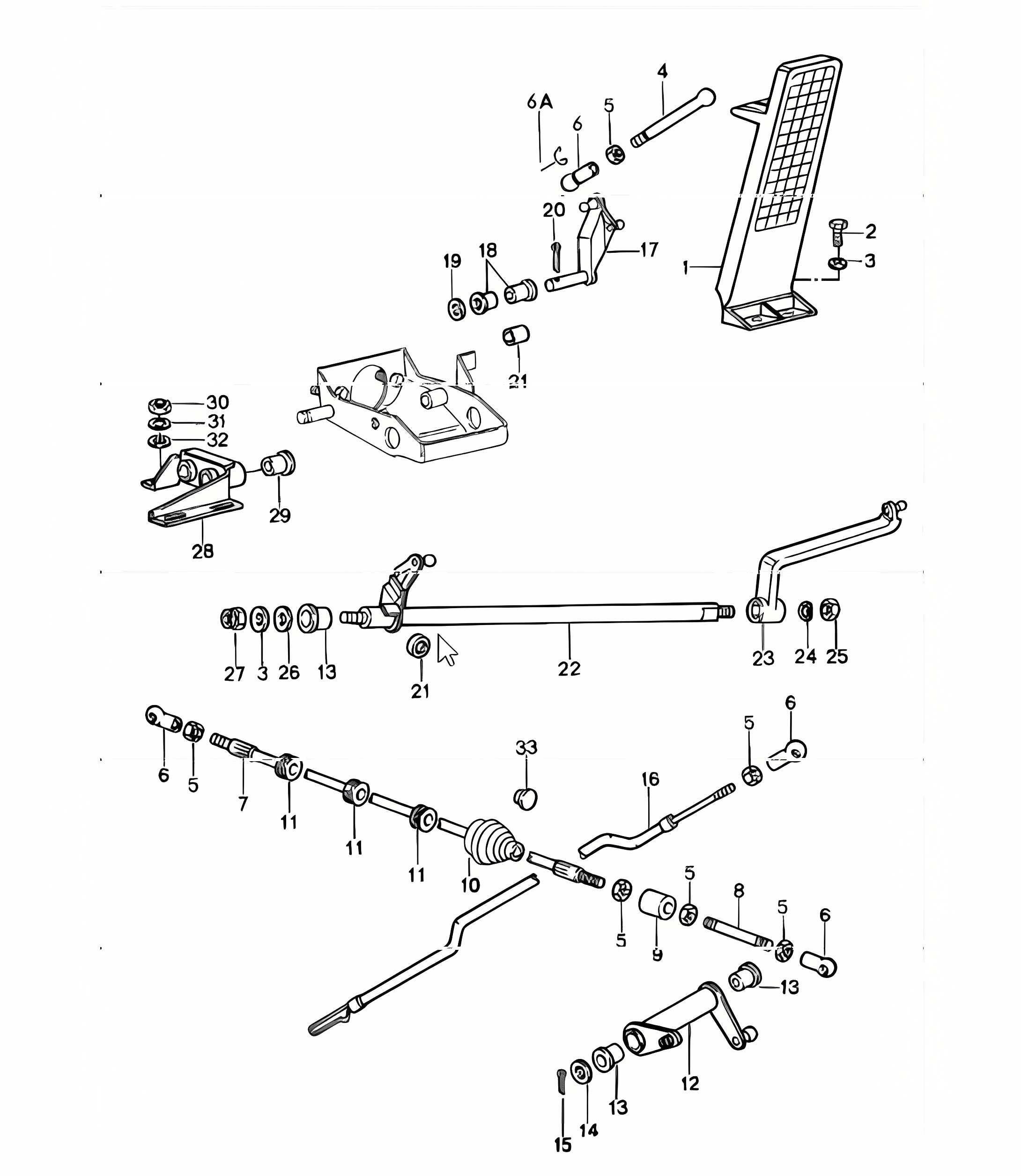 pedals accelerator control 911 1978-83