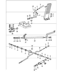 pédales de commande d'accélérateur 911 1978-83