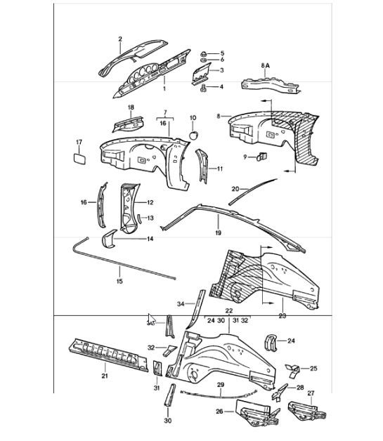 Diagram 801-20 Porsche Cayenne 92A (958) 2010-2017 Body