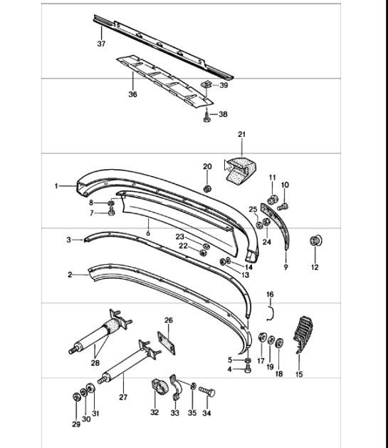 Diagram 802-05 Porsche Macan (95B) MK1 (2014-2018) Carrozzeria