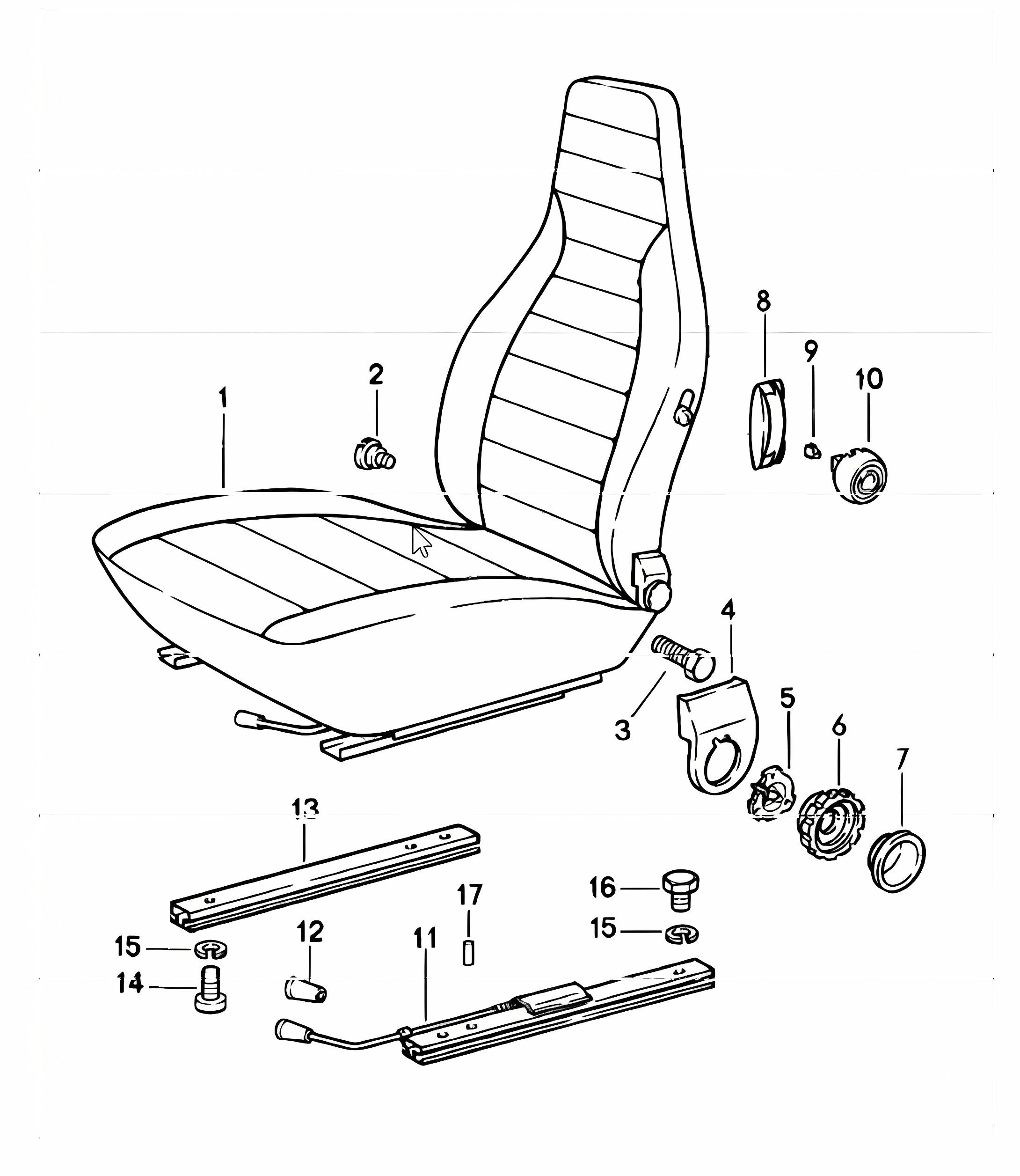front seat complete 911 1978-83