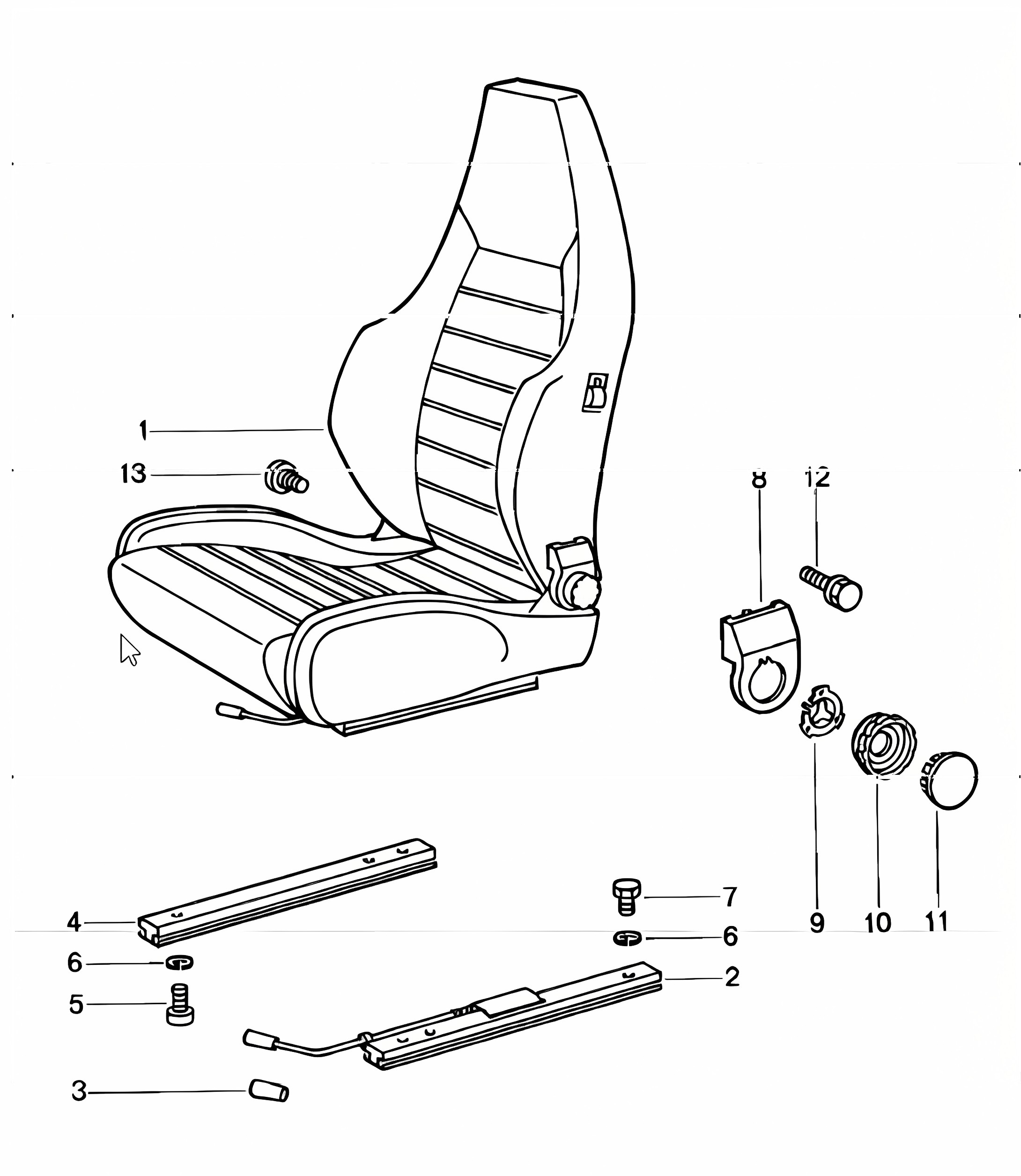 sports seat complete 911 1981 ONWARDS