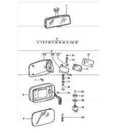 retrovisor, retrovisor exterior 911 1978-83