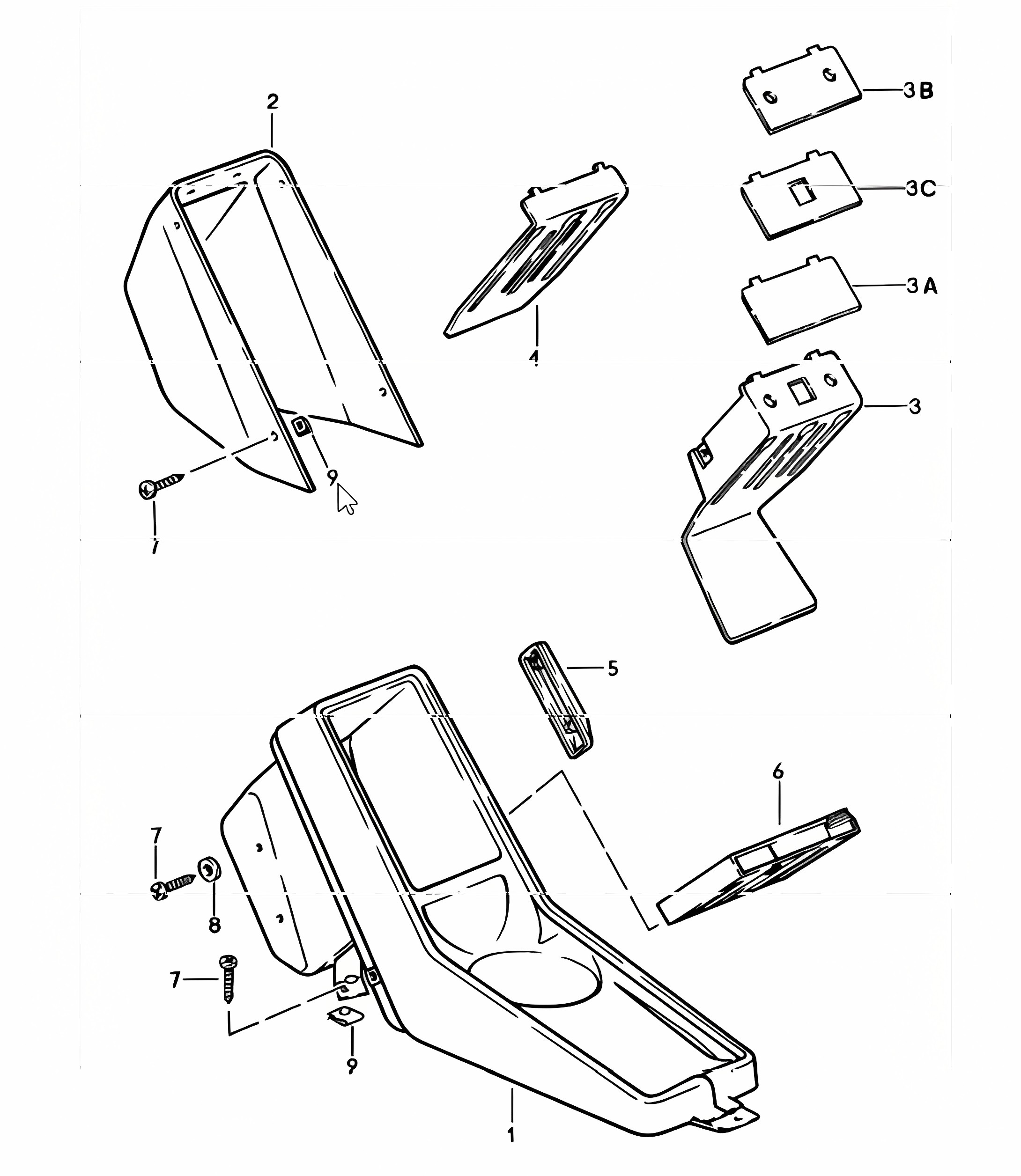 centre console 911 1978-83