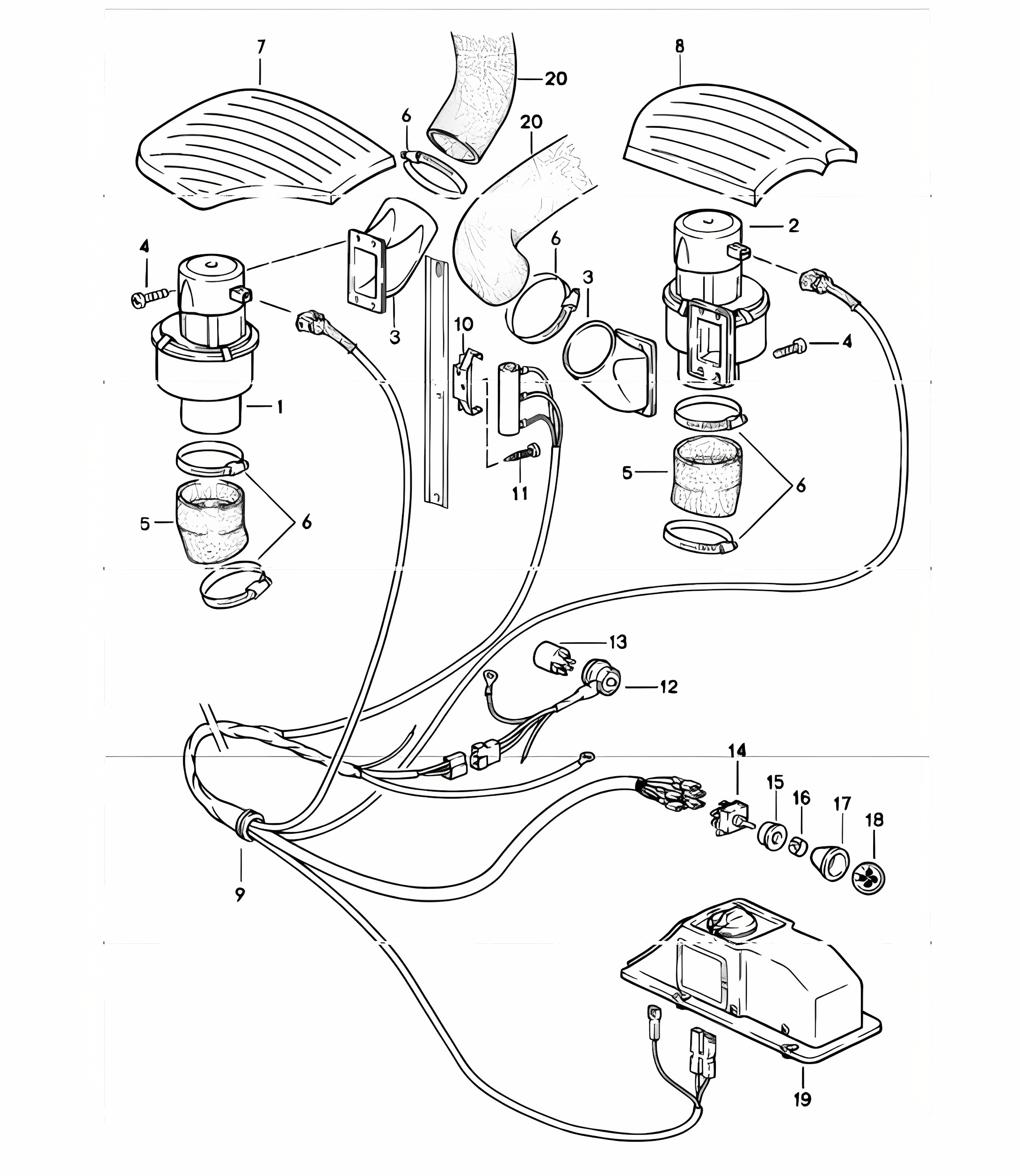 additional blower 911 TURBO 1983 onwards
