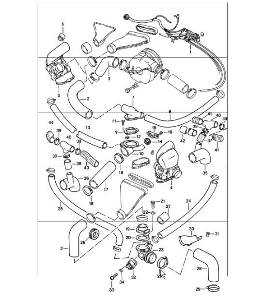 cooling air duct, control switch 911 1978-83