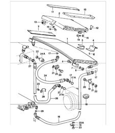 accesorios linea refrigerante condensador y otros trasero 911 1978-83