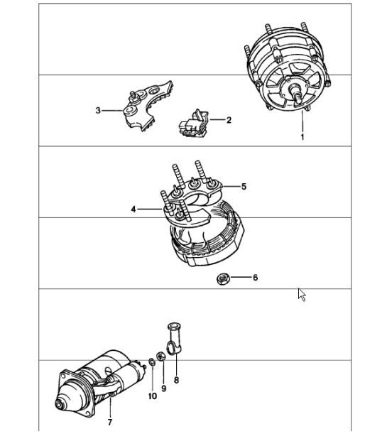 Diagram 902-05 Porsche Cayman 987C / 981C (2005-2016) Équipement électrique