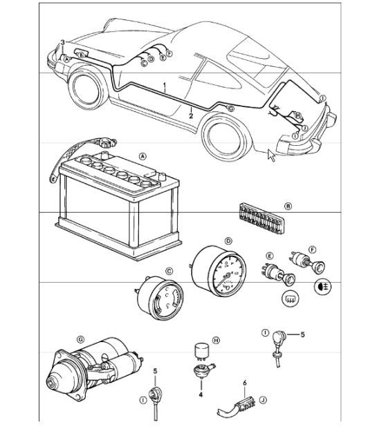 Diagram 902-10 Porsche 924S 2.5L 1986-87 
