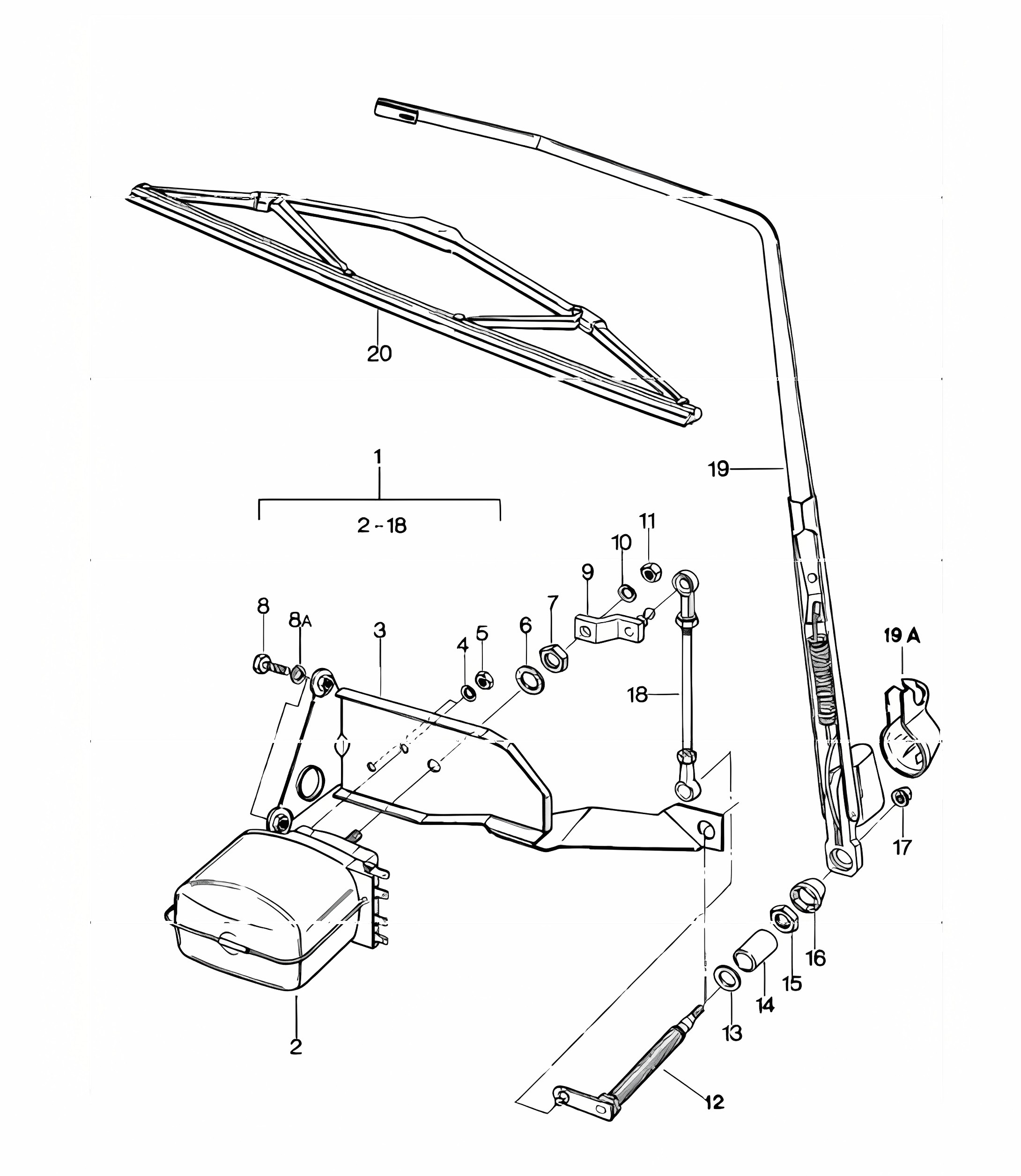 rear window wiper 911 1978-83