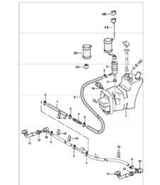 windscreen washer system, headlight washer system 911 1980-83