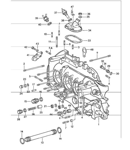 Diagram 101-05 Porsche 996 (911) (1997-2005) Engine