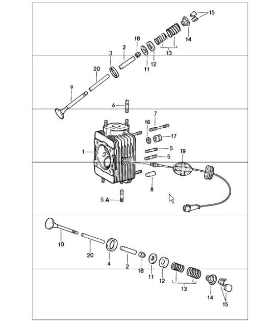 Diagram 103-00 Porsche 924 (1977-1988) Engine
