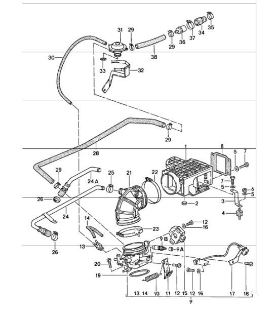 Diagram 107-00 Porsche Boxster 718 (982) 2017>> Moteur