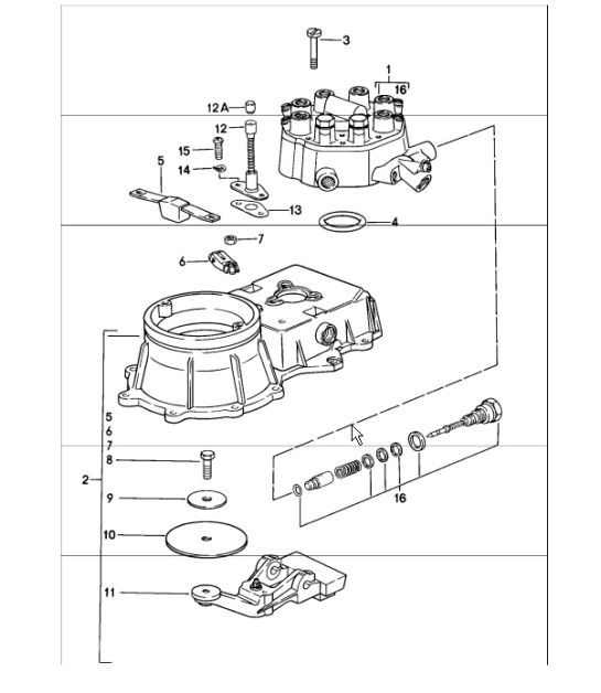 Diagram 107-15 Porsche Cayman 718 2.0L Manual (300 Bhp) Engine