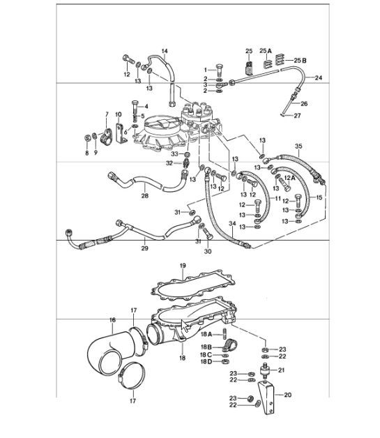 Diagram 107-35 Porsche 996 (911) (1997-2005) Motor