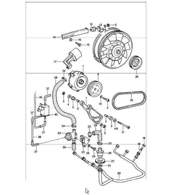 Diagram 108-00 Porsche Macan (95B) MK1 (2014-2018) Moteur