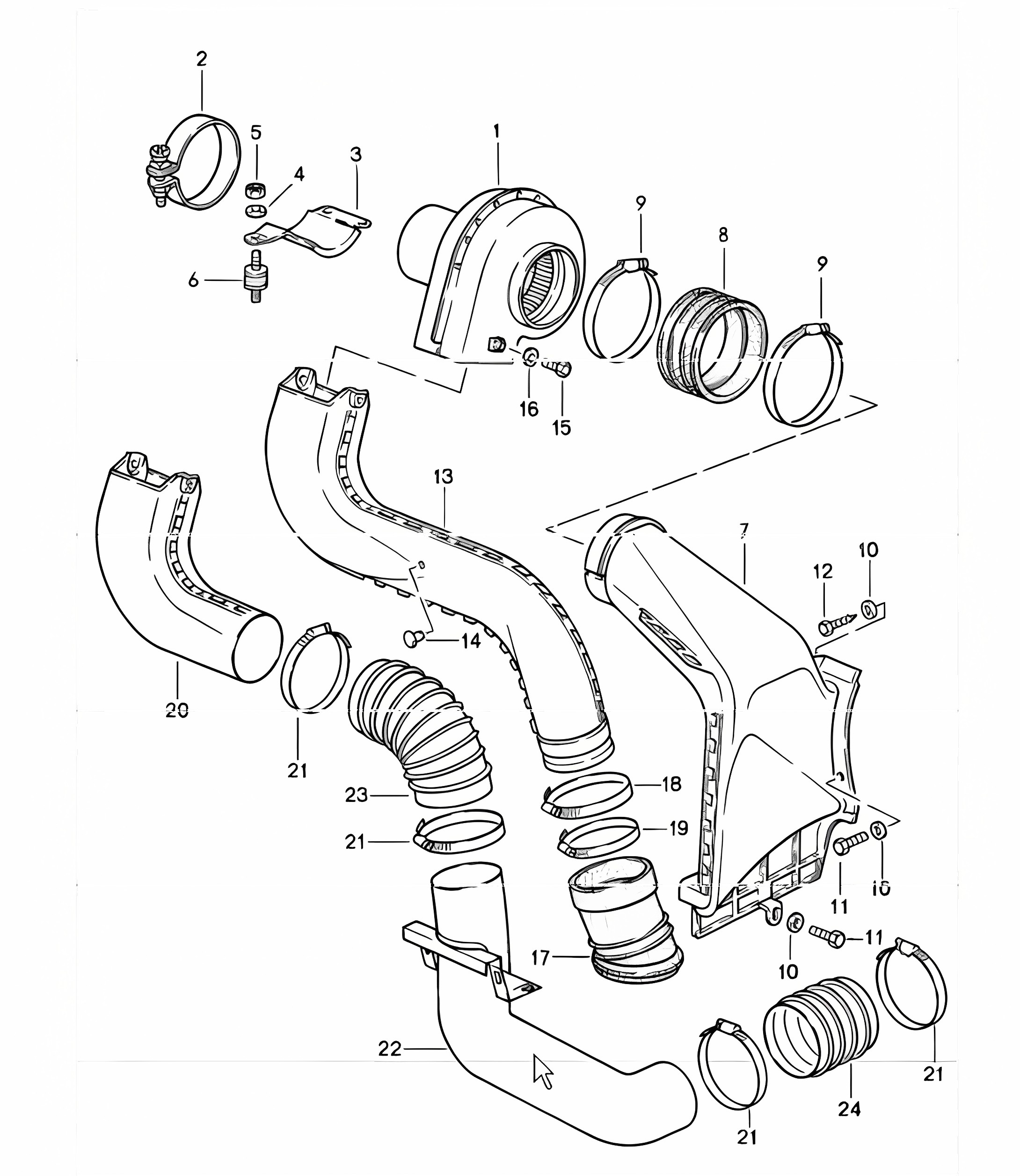 Additional blower 911 CARRERA 930.20/21/26 1984-86