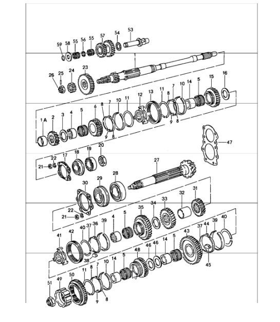 Diagram 303-15 Porsche 992.1 Carrera 2 Cabriolet 3.0L 2019-24 Transmission