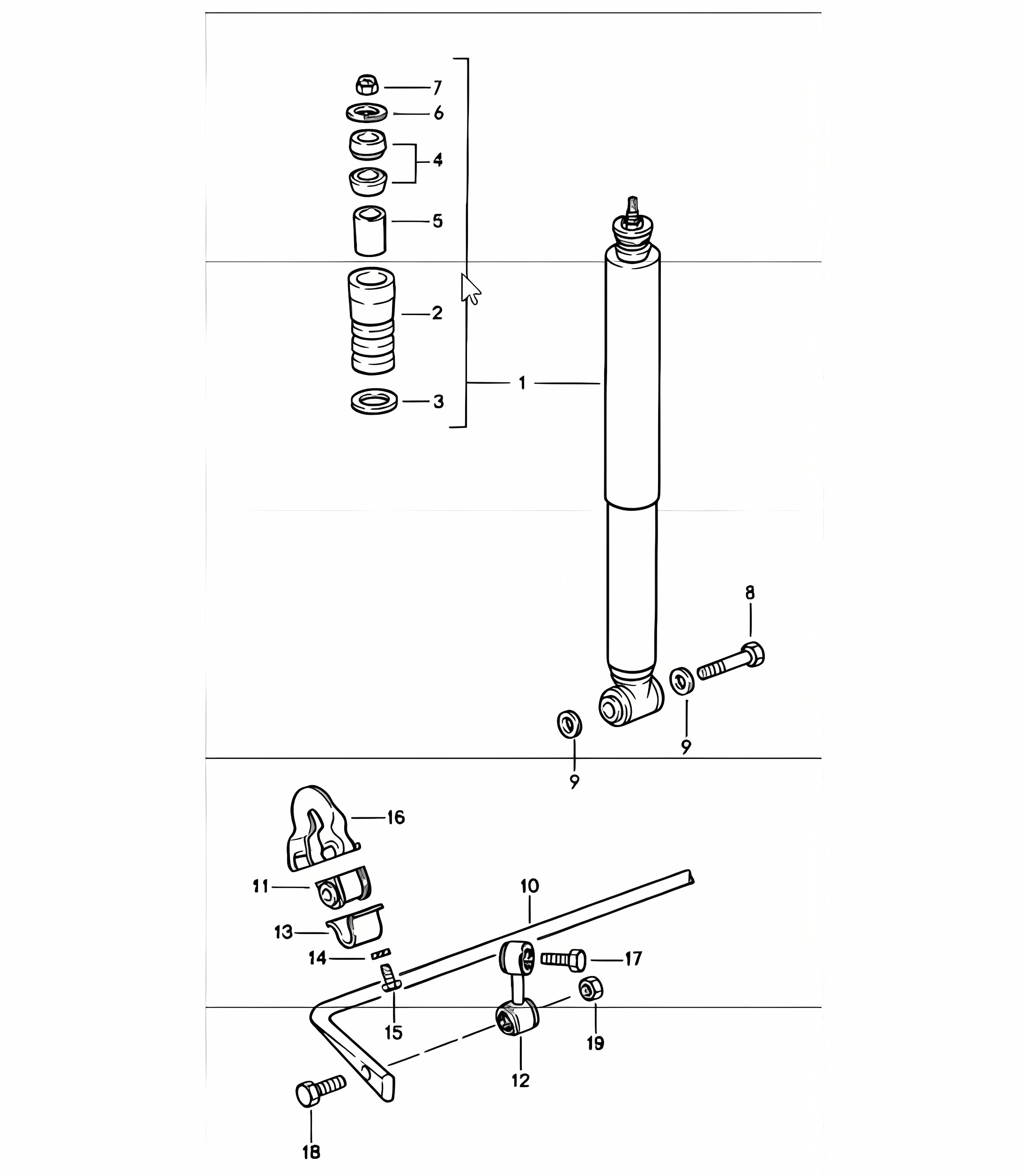 vibration damper stabiliser 911 1984-86
