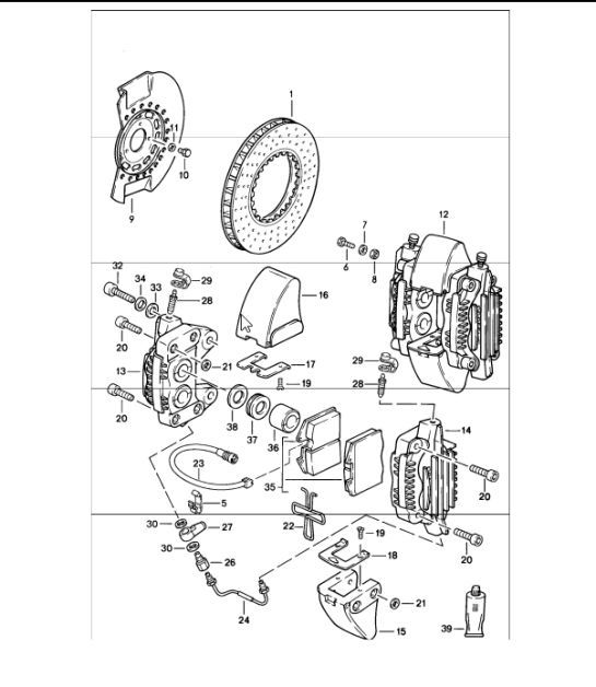 Diagram 602-05 Porsche 968 (1992-1995) Wheels, Brakes