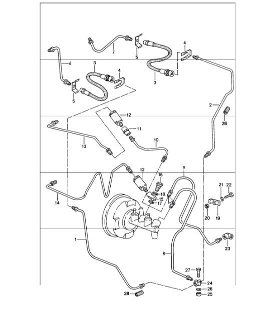Diagram 604-05 Porsche 356 (1950-1965) Ruedas, Frenos