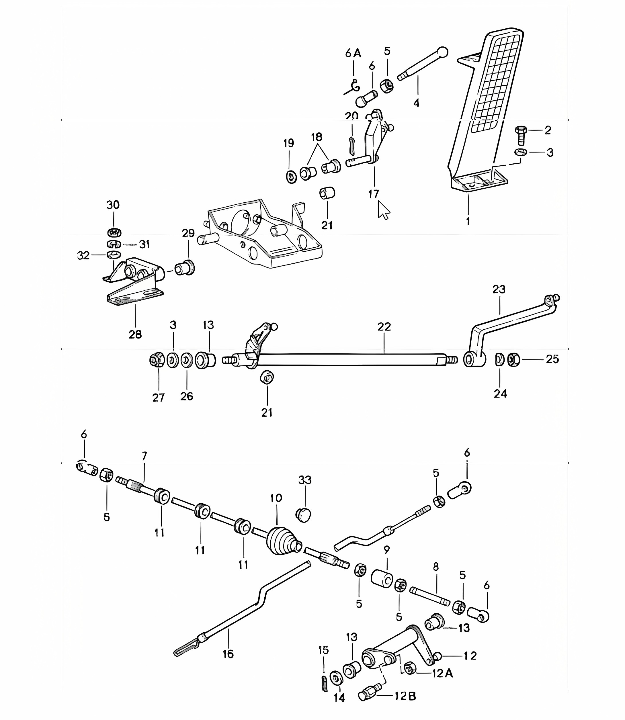 pedals accelerator control 911 1984-86