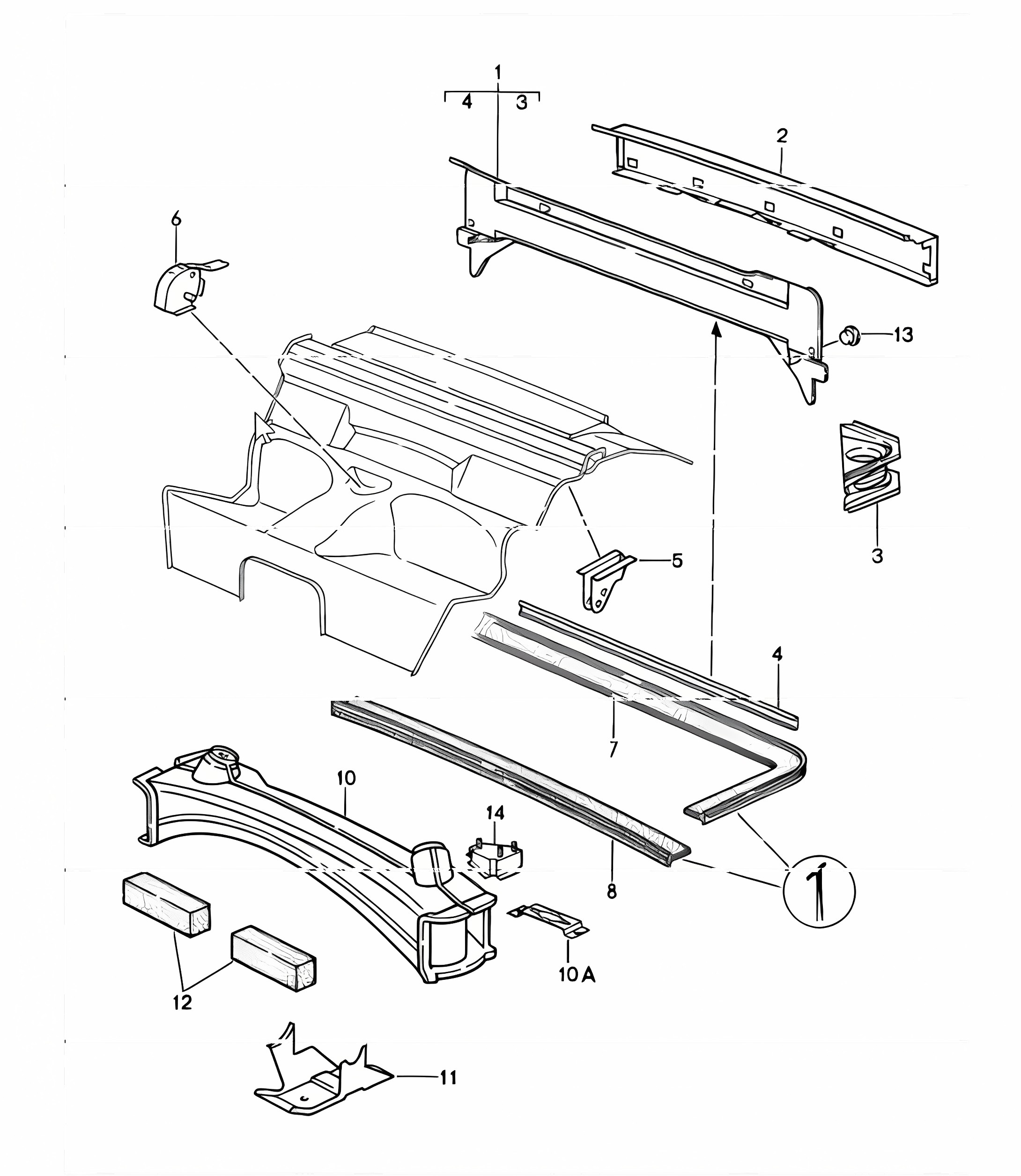 Frame rear 911 1984-86