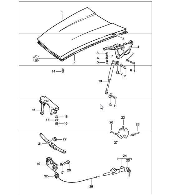 Diagram 803-00 Porsche 996 (911) (1997-2005) Body