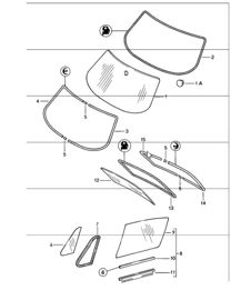 window glazing 911 1984-86