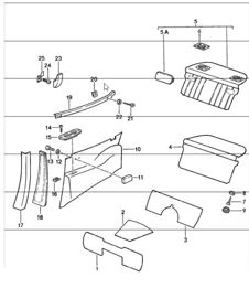 Equipaggiamento interno Posteriore 911 1984-86 COUPE / TARGA