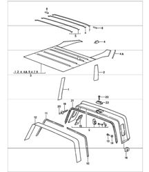 interior equipment roof roll bar 911 1984-86 COUPE / TARGA
