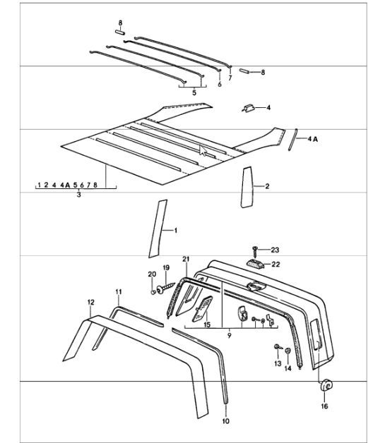 interior equipment roof roll bar 911 1984-86 COUPE / TARGA