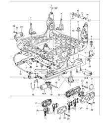 sportstoel, stoelframe 911 1984-86