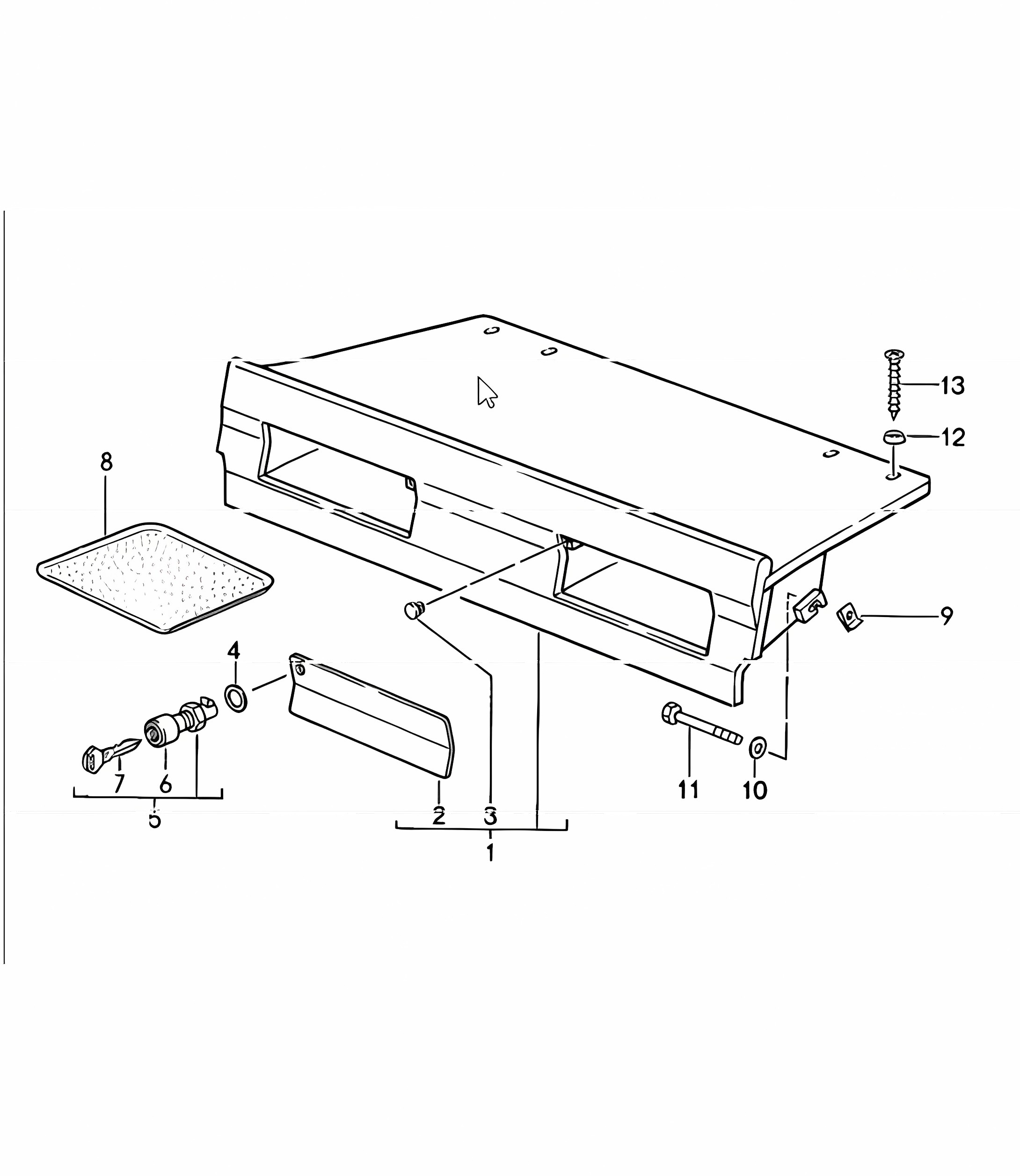 rear luggage dump 911 CABRIO M419 1984-86