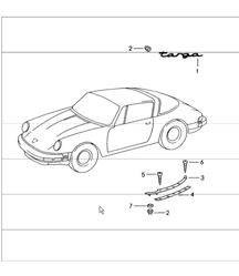 Decorative fittings 911 TARGA 1984-86