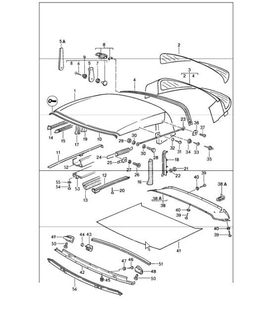 Diagram 811-15 Porsche 996 (911) (1997-2005) Carrozzeria