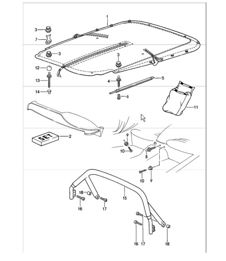 tonneau cover, staffa di protezione 911 1984-86