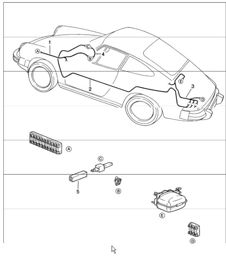 cablaggi: tergilunotto 911 1984-86