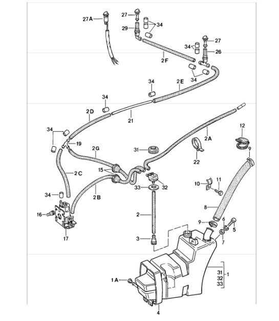 Diagram 904-10 Porsche 992.1 Carrera 2 Cabriolet 3.0L 2019-24 Electrical equipment