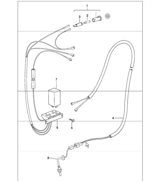 Diagram 909-00 Porsche 997 (911) MK1 2005-2008 Electrical equipment