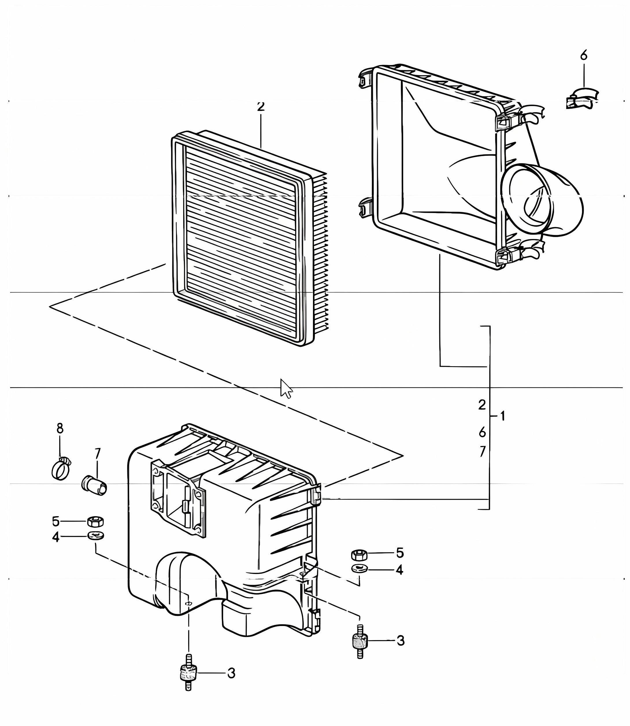air cleaner 911 CARRERA 930.20/25/26 1987-89