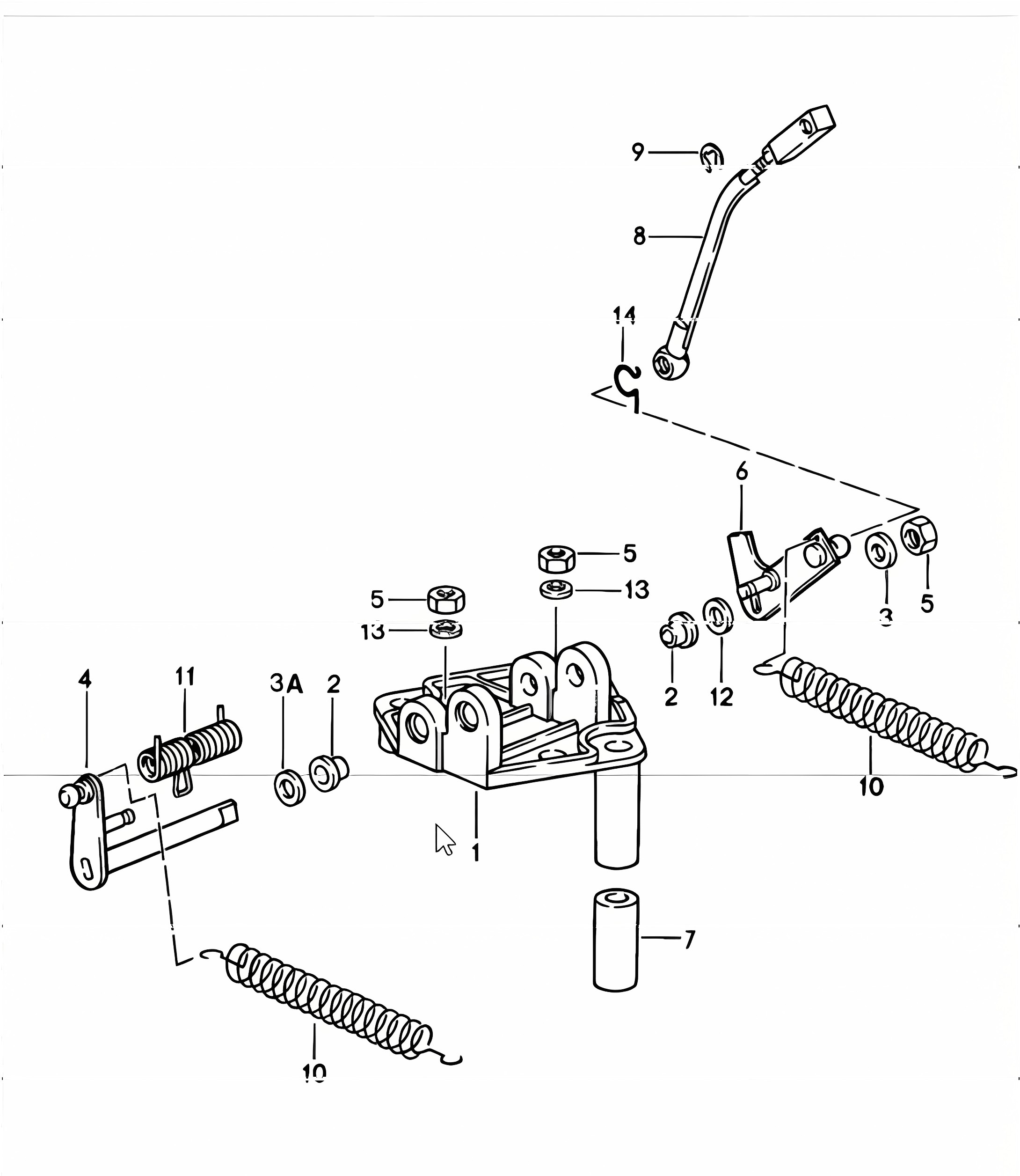throttle linkage bracket 911 1987-89