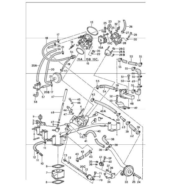 Diagram 107-20 Porsche 996 (911) (1997-2005) Motore