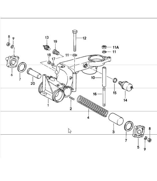 Diagram 107-30 Porsche Panamera 970 MK2 (2014-2016) Motore