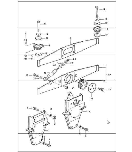 Diagram 109-00 Porsche 997 MK1 Carrera 4 3.6L 2005-08 Engine