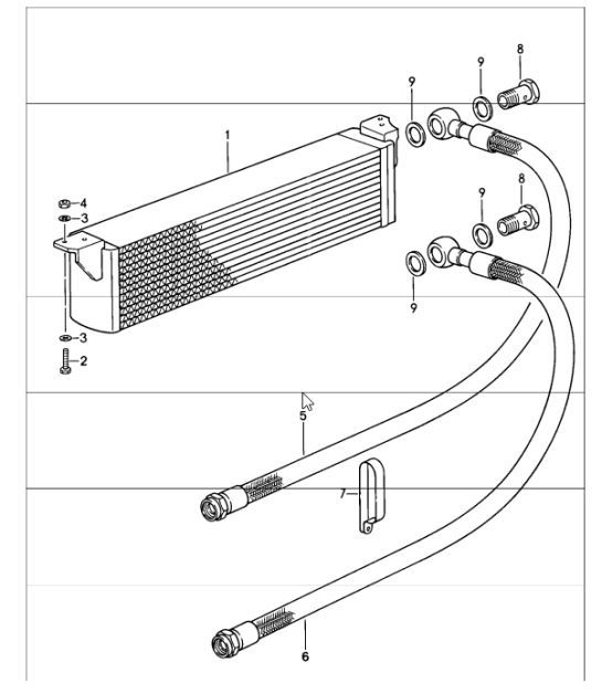 Diagram 180-10 Porsche 964 (911) (1989-1994) Motore