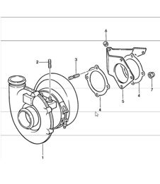 turbocharger 911 TURBO 930.66/68 1987-89