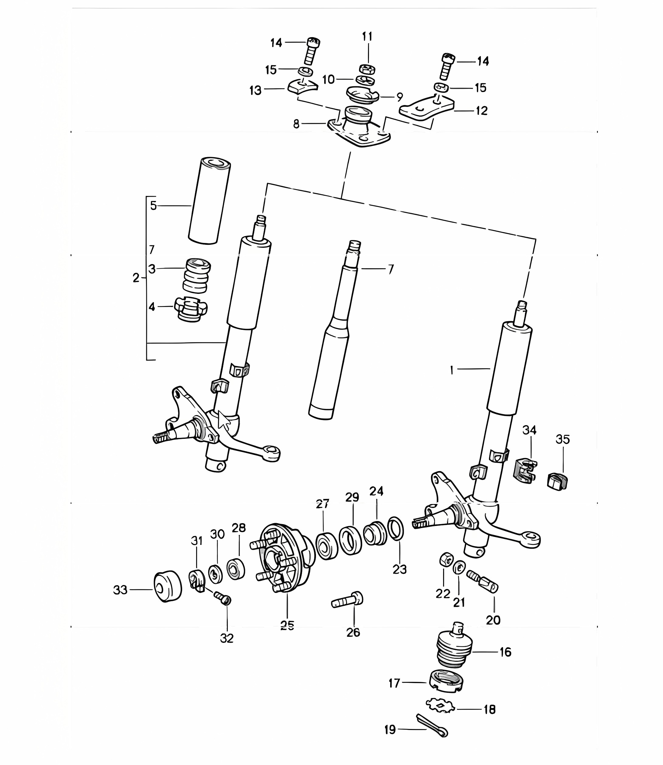 shock absorber strut 911 1987-89