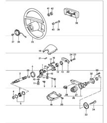 piezas de direccion superior 911 1987-89